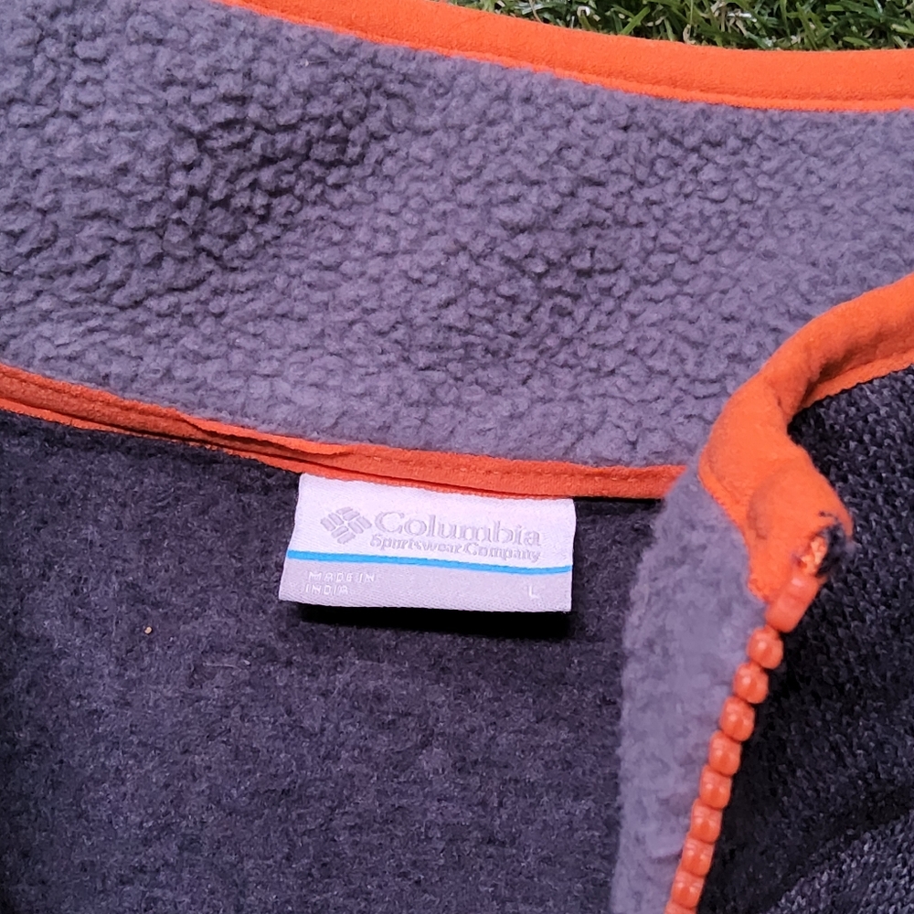 Columbia Oregon Beavers Gray and Orange Quarter-Zip Pullover Large 4848 - Picture 6 of 8